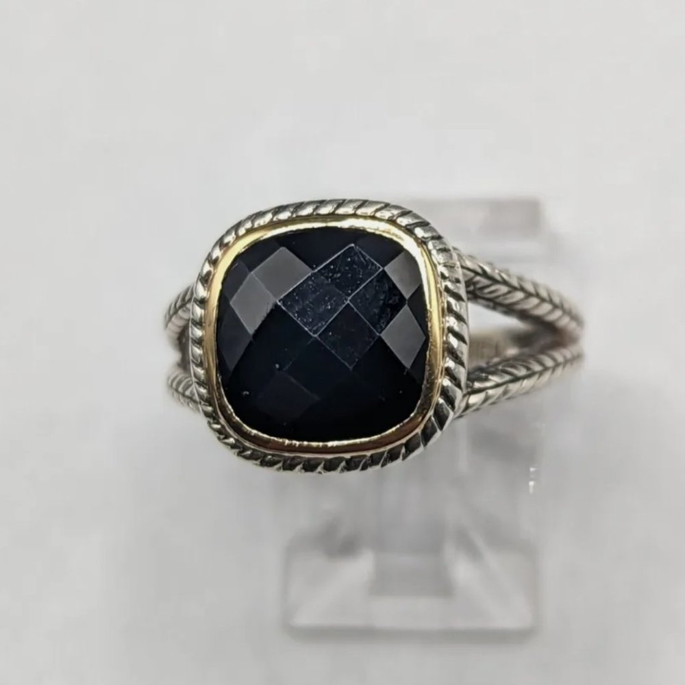 Belk Fine Jewelry Cushion Cut Black Onyx Ring
